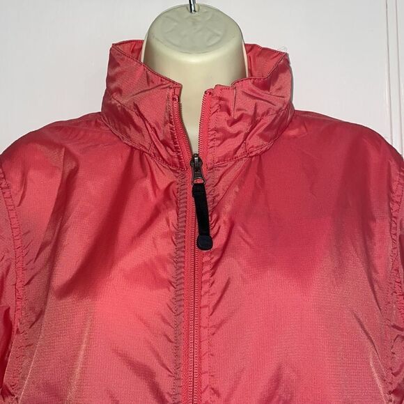 L.L. Bean salmon pink windbreaker jacket with hood - Picture 2 of 10